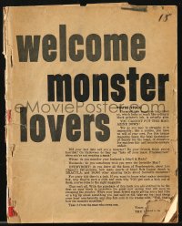9g0748 FAMOUS MONSTERS OF FILMLAND vol 1 no 1 magazine 1958 Karloff as Frankenstein, Lon Chaney & more!