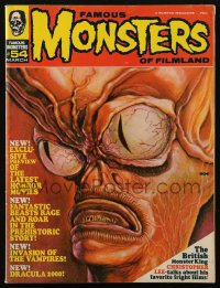 9g0714 FAMOUS MONSTERS OF FILMLAND #54 magazine March 1969 Ron Cobb art, Invasion of the Saucer-Men!