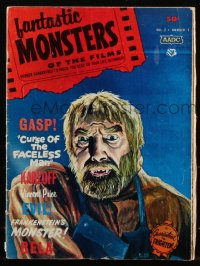9g0749 FANTASTIC MONSTERS OF THE FILMS vol 2 no 1 magazine 1963 Bela Lugosi, Boris Karloff fold-out!
