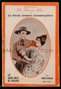 9g0750 FOUR HORSEMEN OF THE APOCALYPSE 4x6 Spanish magazine 1920s Rudolph Valentino, Rex Ingram