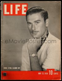 9g0682 LIFE magazine May 23, 1938 great cover portrait of Errol Flynn, Glamor Boy!