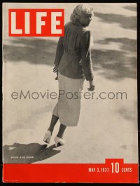 9g0680 LIFE magazine May 3, 1937 Jean Harlow in Hollywood, cover photo by Martin Munkasci!