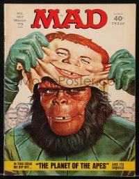 9g0721 MAD magazine March 1973 great Planet of the Apes cover art by Norman Mingo!