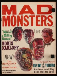9g0699 MAD MONSTERS magazine Fall 1963 great cover art of Boris Karloff, Man of a Million Horrors!
