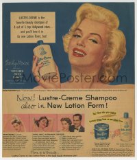 9g0295 GENTLEMEN PREFER BLONDES magazine ad 1953 Marilyn Monroe selling Lustre-Creme Lotion Shampoo!