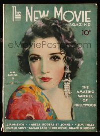 9g0668 NEW MOVIE MAGAZINE magazine April 1930 great cover art of Bebe Daniels by Penrhyn Stanlaws!