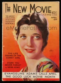9g0671 NEW MOVIE MAGAZINE magazine April 1931 great art of beautiful Kay Francis by Jules Erbit!