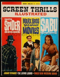 9g0700 SCREEN THRILLS ILLUSTRATED magazine May 1964 the Sinister Spider, Marx Bros movies & Sabu!