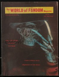 9g0729 WORLD OF FANDOM vol 1 no 1 magazine July 1985 Nightmare on Elm Street's Freddy Krueger!