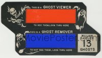 9g0411 13 GHOSTS 4x7 ghost viewer 1960 William Castle, in ILLUSION-O, use it to see or not see them!