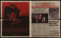 9g0412 30 DAYS OF NIGHT promo newspaper 2009 Josh Hartnett & Melissa George fight vampires in Alaska!