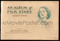 9g0202 ALBUM OF FILM STARS second series English cigarette card album 1934 w/50 cards on 20 pages!