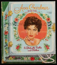9g0042 AVA GARDNER Whitman 10x12 paper doll kit 1953 w/2 statuette dolls & clothes you put together!