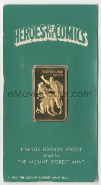 9g0109 BATMAN limited edition solid bronze ingot 1974 Heroes of the Comics from Mount Everest Mint!
