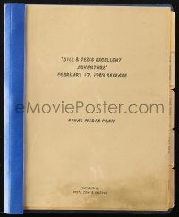 9g0179 BILL & TED'S EXCELLENT ADVENTURE marketing guide 1989 final media plan for the movie!