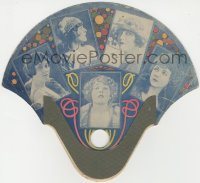9g0041 BROTHERHOOD OF AMERICAN YEOMAN 10x11 paper fan 1920s with portraits of top silent actresses!