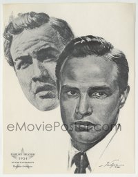 9g0066 BURT LANCASTER/MARLON BRANDO group of 2 8x11 Academy Awards portfolio prints 1962 Volpe art!