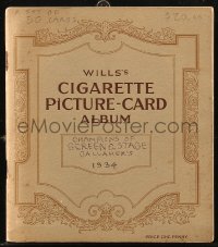 9g0203 CHAMPIONS OF SCREEN & STAGE English cigarette card album 1934 contains 50 full-color cards!