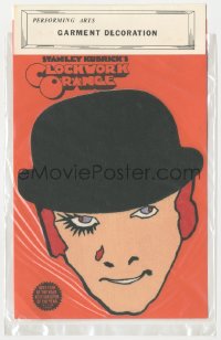 9g0139 CLOCKWORK ORANGE orange iron-on transfer 1972 put Malcolm McDowell's face on your clothes!