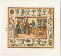 9g0491 FRENCH BOARD GAME linen French 7x8 special poster 1900s great art of precious metals & dice!