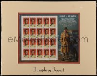 9g0379 HUMPHREY BOGART signed matted Legends of Hollywood stamp sheet 1997 by artist Michael Deas!