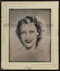 9g0199 JEANETTE MACDONALD photo in 10x12 reverse painted glass frame 1940s great smiling portrait!