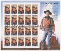9g0383 JOHN WAYNE Legends of Hollywood stamp sheet 2004 contains 20 unused postage stamps!