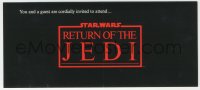 9g0118 RETURN OF THE JEDI preview ticket 1983 early premiere two weeks before the movie opened!