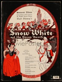 9g0215 SNOW WHITE & THE SEVEN DWARFS song folio 1950 all your favorite music + great images!