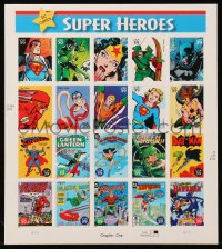 9g0386 SUPER HEROES STAMP SHEET stamp sheet 2006 DC Comics, Superman & more, 20 stamps!