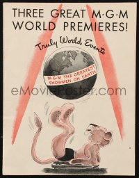 9g0125 THREE GREAT MGM WORLD PREMIERES studio brochure 1944 Meet Me in St. Louis, National Velvet!