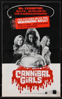 9g0849 CANNIBAL GIRLS pressbook 1973 Ivan Reitman sexy horror, close your eyes if you're squeamish!