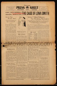 9g0851 CASE OF LENA SMITH pressbook 1929 Esther Ralston, Josef von Sternberg, ultra rare!