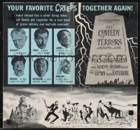 9g0853 COMEDY OF TERRORS pressbook 1964 Boris Karloff, Peter Lorre, Vincent Price, Joe E. Brown!