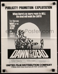 9g0855 DAWN OF THE DEAD pressbook 1979 George Romero, there's no more room in HELL for the dead!