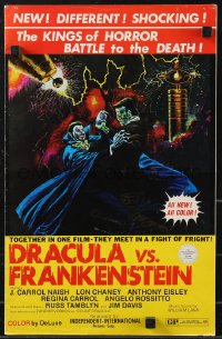 9g0861 DRACULA VS. FRANKENSTEIN pressbook 1979 vampire comes to life to the sounds of rock & horror!