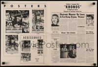9g0886 KRONOS pressbook 1957 horrifying world-destroying monster, conqueror of the universe!