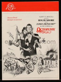9g0838 OCTOPUSSY Spanish pressbook 1983 Goozee art of sexy Maud Adams & Roger Moore as James Bond!