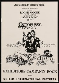 9g0821 OCTOPUSSY Australian pressbook 1983 art of Maud Adams & Roger Moore as James Bond, rare!