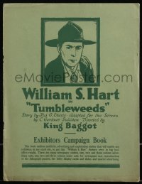 9g0916 TUMBLEWEEDS pressbook 1925 William S. Hart, lots of images of never seen posters, rare!
