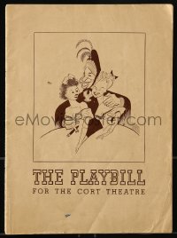 9g0240 CHARLEY'S AUNT playbill 1941 wonderful cover art by Al Hirschfeld!