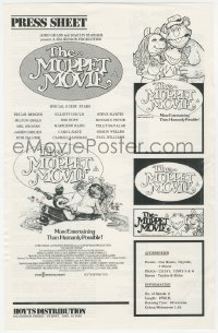 9g0929 MUPPET MOVIE Australian press sheet 1979 Jim Henson, art of Kermit the Frog & Miss Piggy!