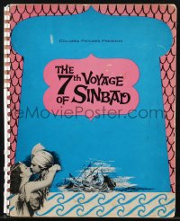 9g0458 7th VOYAGE OF SINBAD spiral-bound promo brochure 1958 Kerwin Mathews, Ray Harryhausen classic!