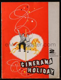 9g1242 CINERAMA HOLIDAY souvenir program book 1956 you feel like a participating member of the movie!