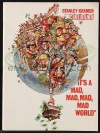 9g1269 IT'S A MAD, MAD, MAD, MAD WORLD Cinerama souvenir program book 1964 cool art by Jack Davis!