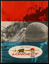 9g1278 LONGEST DAY souvenir program book 1962 WWII D-Day movie with 42 international stars!
