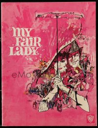 9g1286 MY FAIR LADY softcover souvenir program book 1964 Peak art of Audrey Hepburn & Rex Harrison!