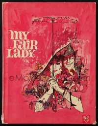 9g1287 MY FAIR LADY hardcover souvenir program book 1964 Audrey Hepburn & Rex Harrison by Bob Peak!