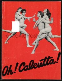9g1289 OH CALCUTTA stage play souvenir program book 1976 groundbreaking Broadway show with nudity!