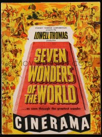 9g1299 SEVEN WONDERS OF THE WORLD Cinerama souvenir program book 1956 famous landmarks in Cinerama!